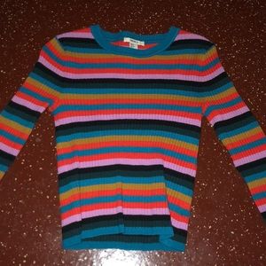Colorful striped long sleeve shirt